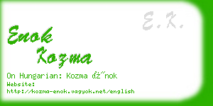 enok kozma business card